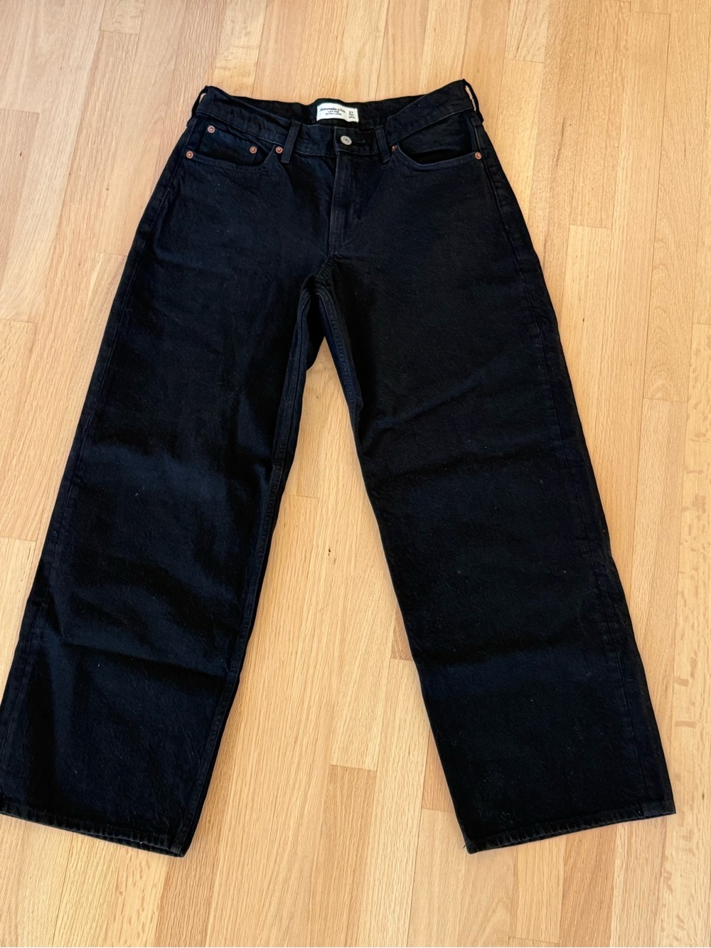 Abercrombie & Fitch Black Relaxed Fit Men's Jeans